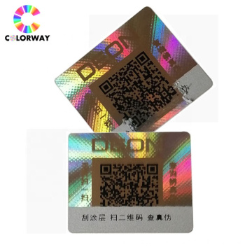 barcode label plastic label main label hologram original security scratch off QR code sticker